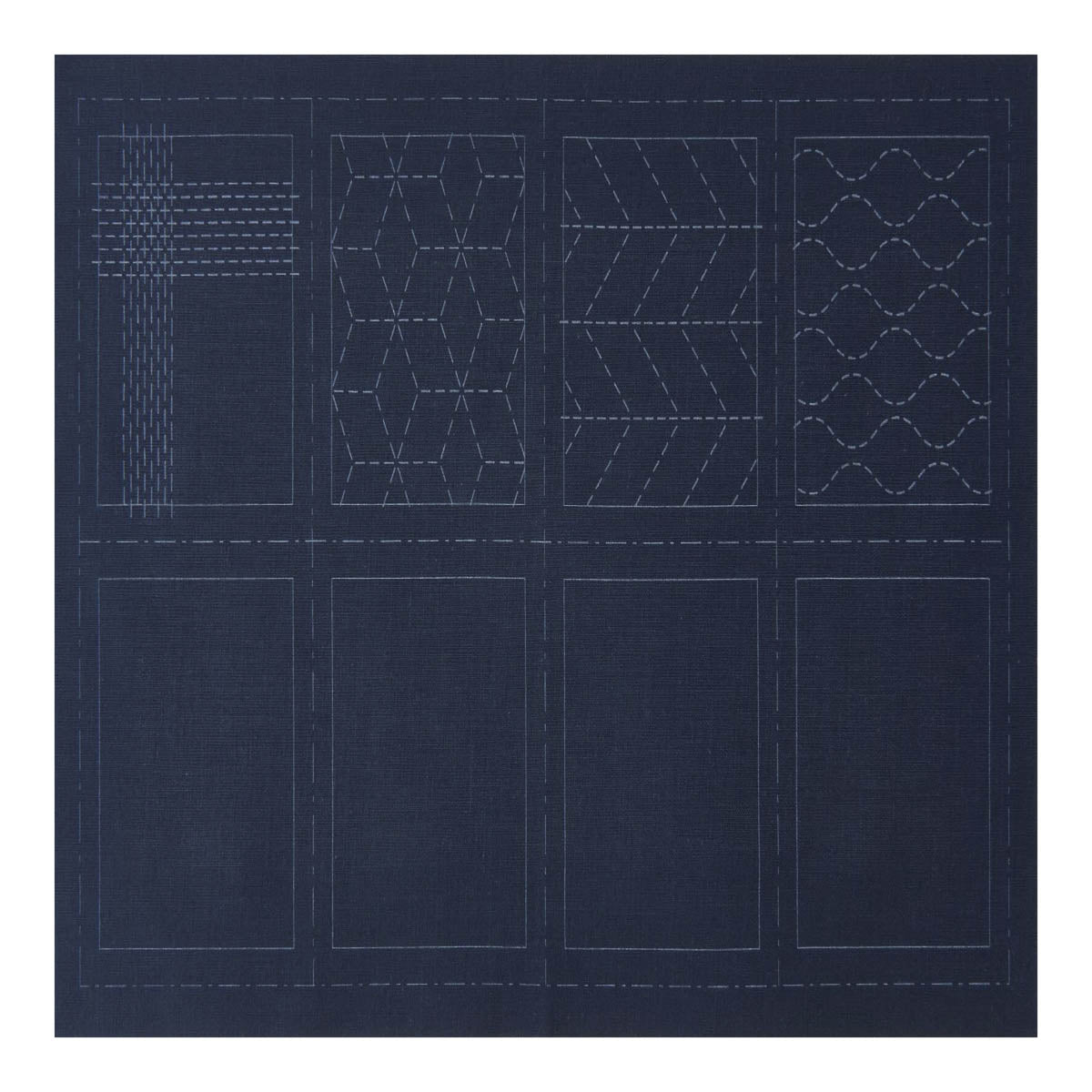 Sashiko-Tuch - hidamari - 10 x 10 cm (4 Stück)