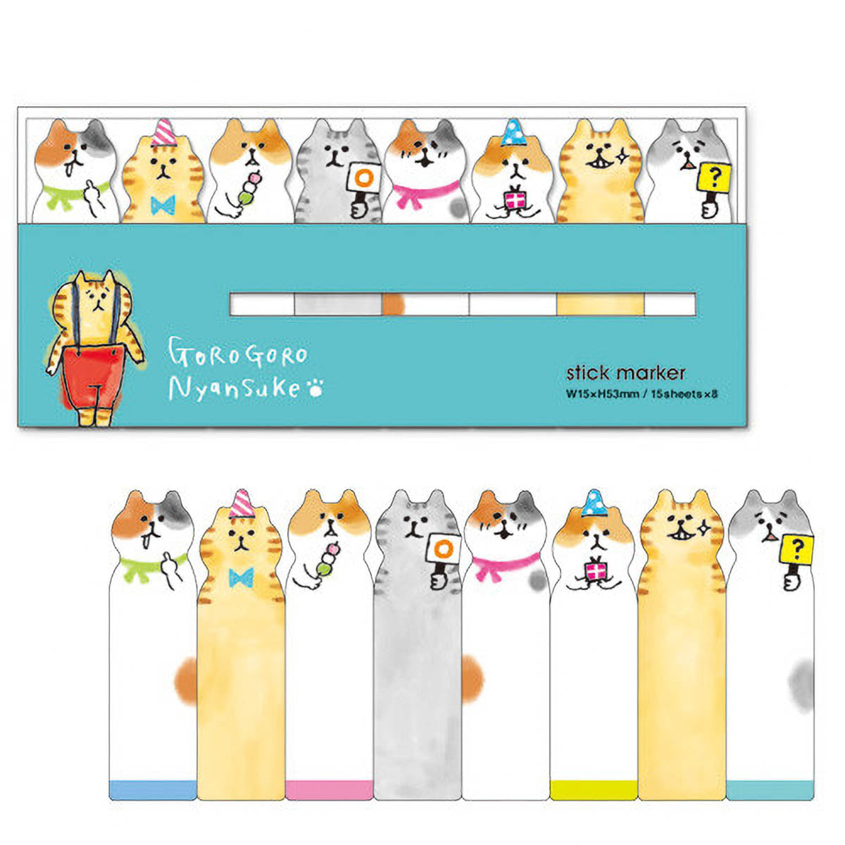 Haftnotizen - Stick Marker - Gorogoro Nyansuke